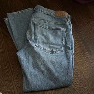 Madewell Blue Straight Denim Jeans Mid-Rise Perfect Vintage